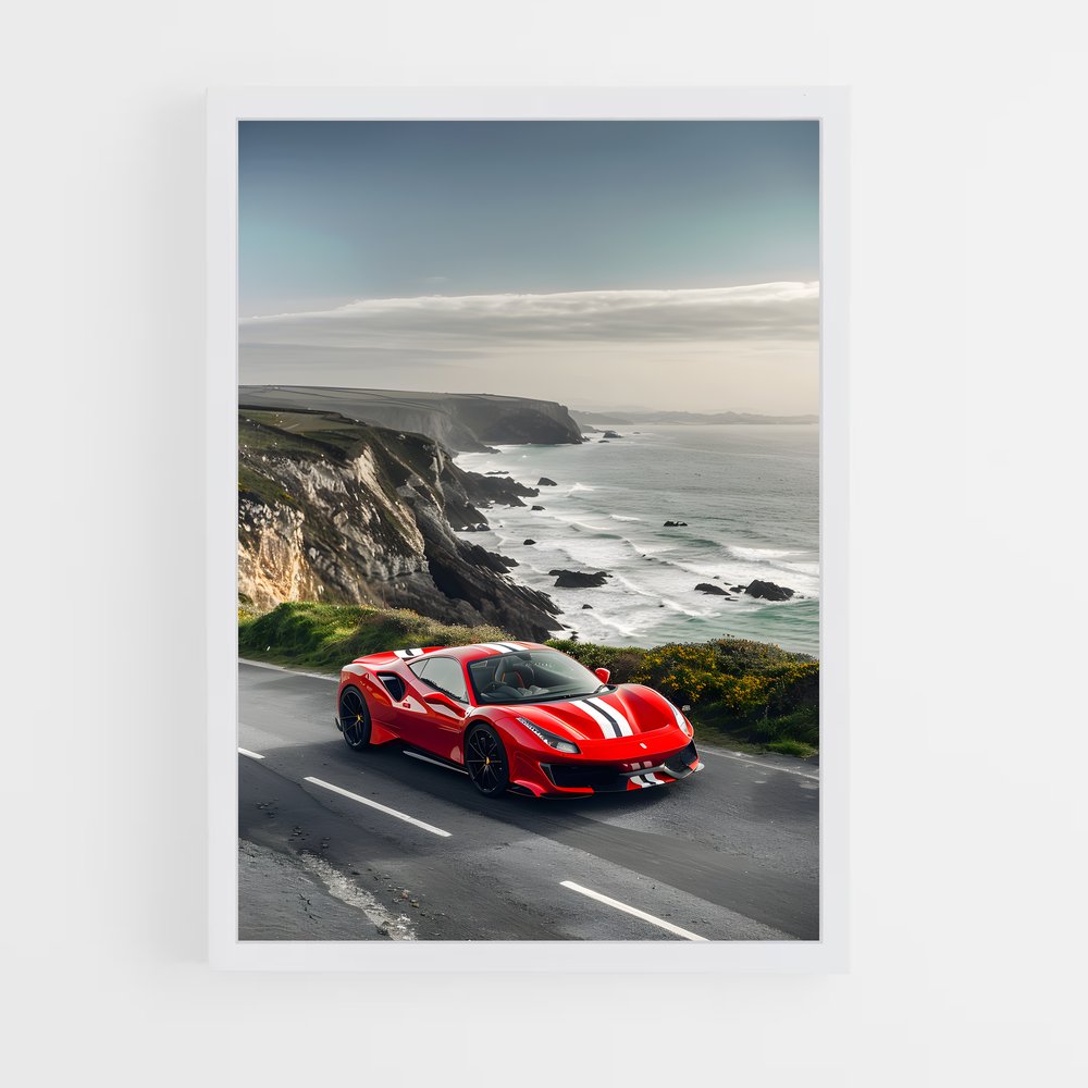 Poster Pista Route – affiche Ferrari (vue 3)